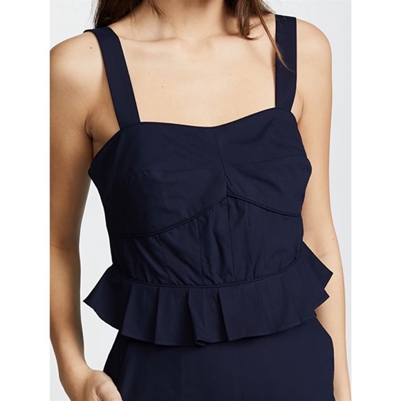 SEA NEW YORK Navy Blue O'Keefe Quilted Corset Jumpsuit - Picture 3 of 13